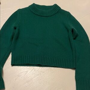 La Ligne Emerald Green Marin Cropped Sweater S